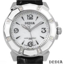 Brand New DEDIA Made In Switzerland Stainless Steel Watch - white