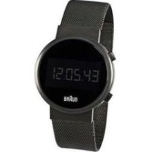 Braun Mens Digital Stainless Watch - Black Bracelet - Black Dial - BN-36BKBM