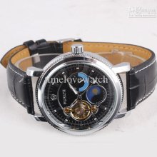 Bulk Lots 4pcs Black 3-dial Day Night Display Auto Mechanical Men Wa Bulk Lots 4pcs Black 3-dial Day Night Display Auto Mechanical Men Wa