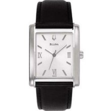 Bulova 96A29 Corporate Collection Men's Rectangular White Dial Watch Promotional