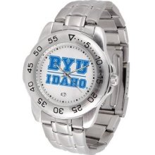 BYU Brigham Young University Men's Stainless Steel Logo Watch