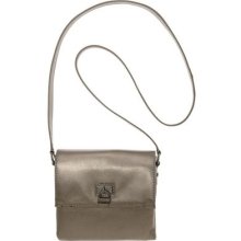 Calvin Klein Monterey Leather Crossbody Pewter-