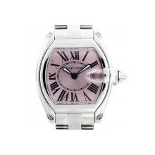 Cartier Roadster W62617V3 Stainless Steel Pink Dial Ladies Watch