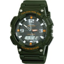Casio Aqs810w-3av Water Resistant Alarm Solar Power Analogue/digital Watch