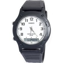 Casio Aw49h-1b Mens Classic Digital Analog 50m Dual Time Alarm Casual Watch