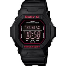 Casio Baby-g Black World Time Alarm Ladies Watch Bg-5601-1b Bg-5601 1b