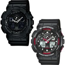 Casio G-shock Dual Display Alarm Chronograph World Time Resin Strap Gents Watch