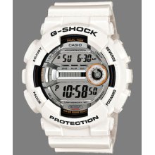 Casio G-shock Gd110-7a White, Runner Lap Memory 60. Based, Chrono & Stopwatch