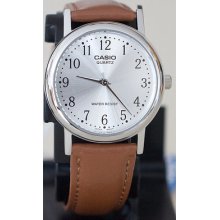 Casio Men's Classic Analog Leather Band Watch Mtp1095e-7b