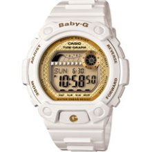 Casio Women's Blx100-7b Baby-g-shock Resistant Glide White Watch