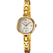 Casio Women's Core LTP1352G-7A Gold Stainless-Steel Quartz Watch with White Dial