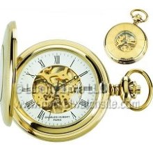 Charles-Hubert 3565g Gold Plated Stainless Steel Pocket Watch
