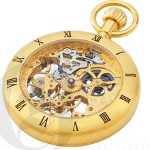 Charles Hubert Gold-Plated Open Face Mechanical Pocket Watch 3815