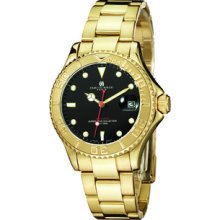 Charles-Hubert- Paris Mens Gold-Plated Stainless Steel Automatic