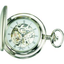 Charles Hubert White Skeleton Dial Pocket Watch