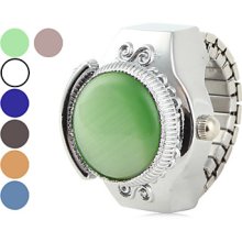 Circle Women's Clear Alloy Analog Quartz Ring Watch (Assorted Colors)