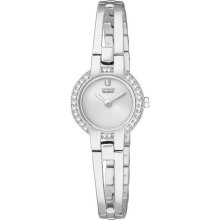 Citizen Ladies Silhouette Crystal Bangle Silver Dial Watch