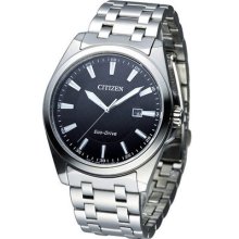 Citizen Men Eco-drive Sapphire Dress Watch Black Bm7101-56e Made In Japan