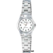 Citizen Q&q Falcon Analog Display White Vu77-850 Ladies Watch