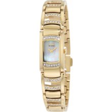 Citizen Silhouette Crystal Mother Of Pearl Dial Womens Wristwatch Eg2732-51d