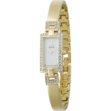 Citizen Women's Eco-Drive Silhouette Crystal Accented Gold-Tone Bangle Watch #EG2382-51A