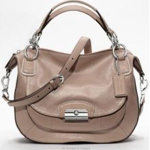 Coach Kristin Leather Round Satchel 19295 Fawn Beige Taupe Handbag Hobo