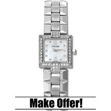 Concord La Scala Ladies Watch 18k Diamond Dial Bezel 0310260