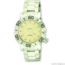 Croton Men's Stainless Steel Sport Yellow Dial Automatic Watch