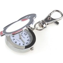 Cute Penguin Key Ring Watch Pocket Quzrtz Movement Watch