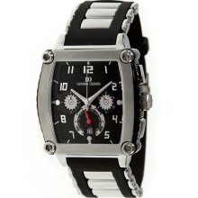 Danish Design Mens Stainless Steel Stainless Watch - Black Rubber Strap - Black Dial - DDSIQ13Q741
