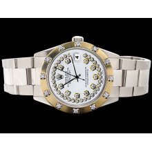 Datejust watch SS oyster pearl master diamond white string diamond dial rolex