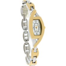 Decade Quartz Ladies Silver Dial Two Tone Mariner link Bracelet Watch 14359