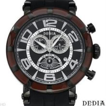 DEDIA Made in Switzerland Brand New Gentlemens Chronograph Day date Watch With Genuine Clean Diamonds