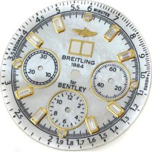 Dial - Breitling For Bentley 6.75 Custom Multi-color Pearl Mop Gold Diamond