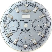Dial - Breitling For Bentley 6.75 Custom Blue White Mother Of Pearl Mop Diamond