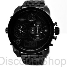 Diesel Men Unisex Mr. Daddy Ceramic 57Mm Face W / Bracelet Link Watch Black