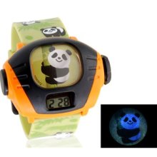 digital watches for kids Panda Design Projection Watch with Light