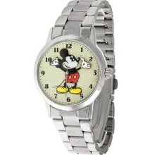 Disney Ingersoll Classic Time Mickey Mouse Watch 26164 Stainless Steel Band