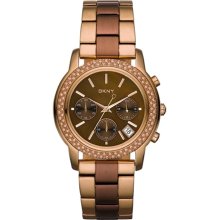DKNY Women's NY8433 Two-Tone Stainless-Steel Quartz Watch with Brown Dial