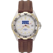 Duke Blue Devils watch : Logo Art Duke Blue Devils Men's Elite Watch with Leather Band