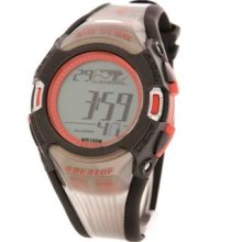 Dunlop DUN-46-G07 - Dunlop Digital Chronograph Men Watch,Red And Black Details And Rubber Band.