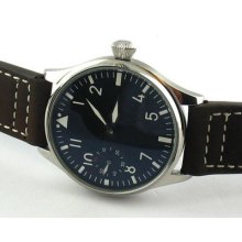 E180,parnis Black Dial 44mm Special9 Hand Winding Watch 6497