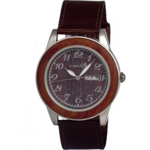 Earth Unisex Petro Analog Stainless Watch - Red Nylon Strap - Red Dial - ETHSEPE03