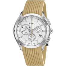 Ebel Mens Classic Sport Sand Rubber Strap Chronograph Watch