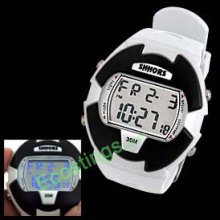 EL Light LCD Screen Stopwatch Sports Alarm Watch for Students