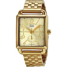 ESQ Origin Gold Dial Gold IP Stainless Steel Ladies Watch 07101408