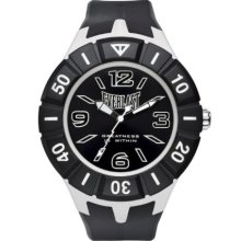 Everlast 33-217 Unisex Quartz Watch With Black Dial Analogue Display And Black Plastic Or Pu Strap Ev-217-004