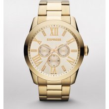 Express Womens Venice Multifunction Watch Gold Gold, No Size