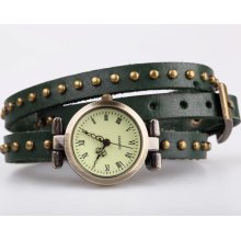 Fashion Classic Elegant Leather Strap Roma Number Dial Quartz Woman Watch 4color