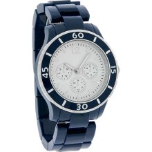 Fashion Ladies 40mm White Dial Blue Stretch Bracelet Quartz Dress Watch ZRT8039